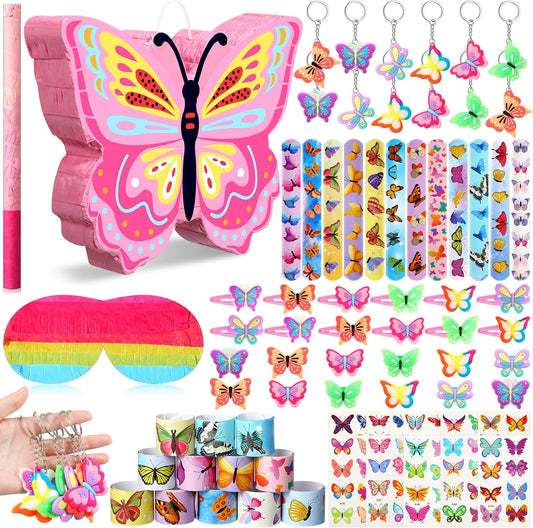Pasimy Butterfly Party Pinata Set for Kids Birthday Fun