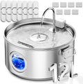 Dog Water Fountain for Large Dogs 3.2Gal Stainless Steel - Quiet, High