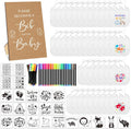 SytuHe 95 Pc DIY Baby Bibs Decorating Kit - Fun Shower Activity