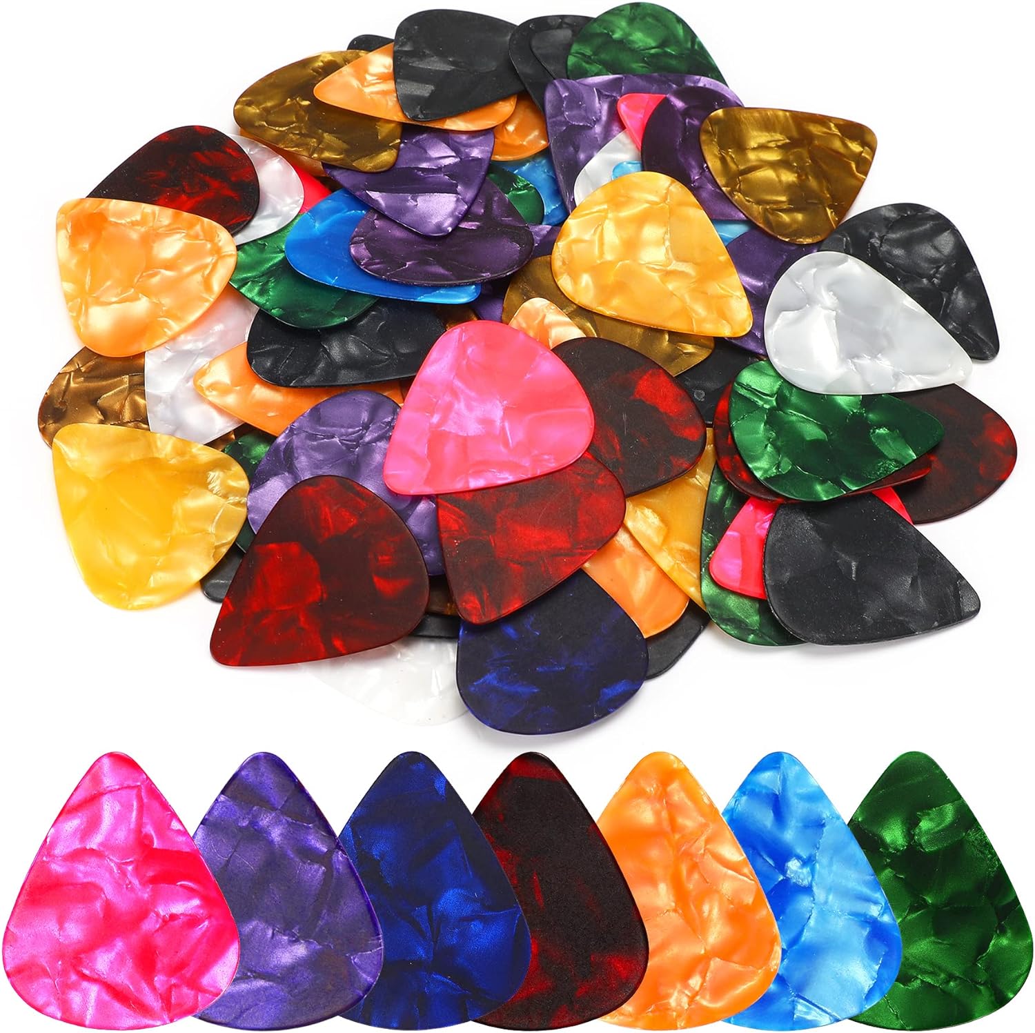 Augshy 120 Guitar Picks Set - Ultimate Variety for All Guitars!