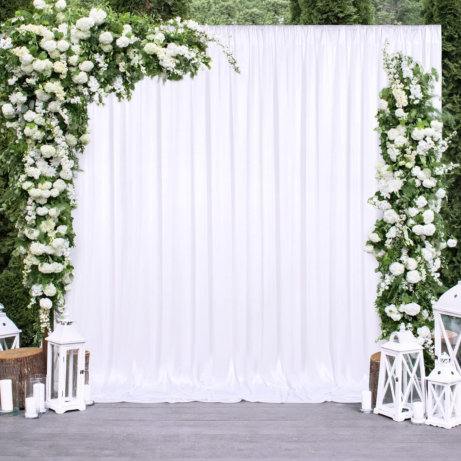 Premium White Party Backdrop - LJIE-House