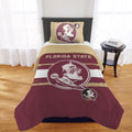 Florida State Seminoles Comforter Set - Cozy Garnet & Gold Fan Bedding