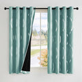 NICETOWN 100% Blackout Aqua Blue Curtain Panels for Home Decor