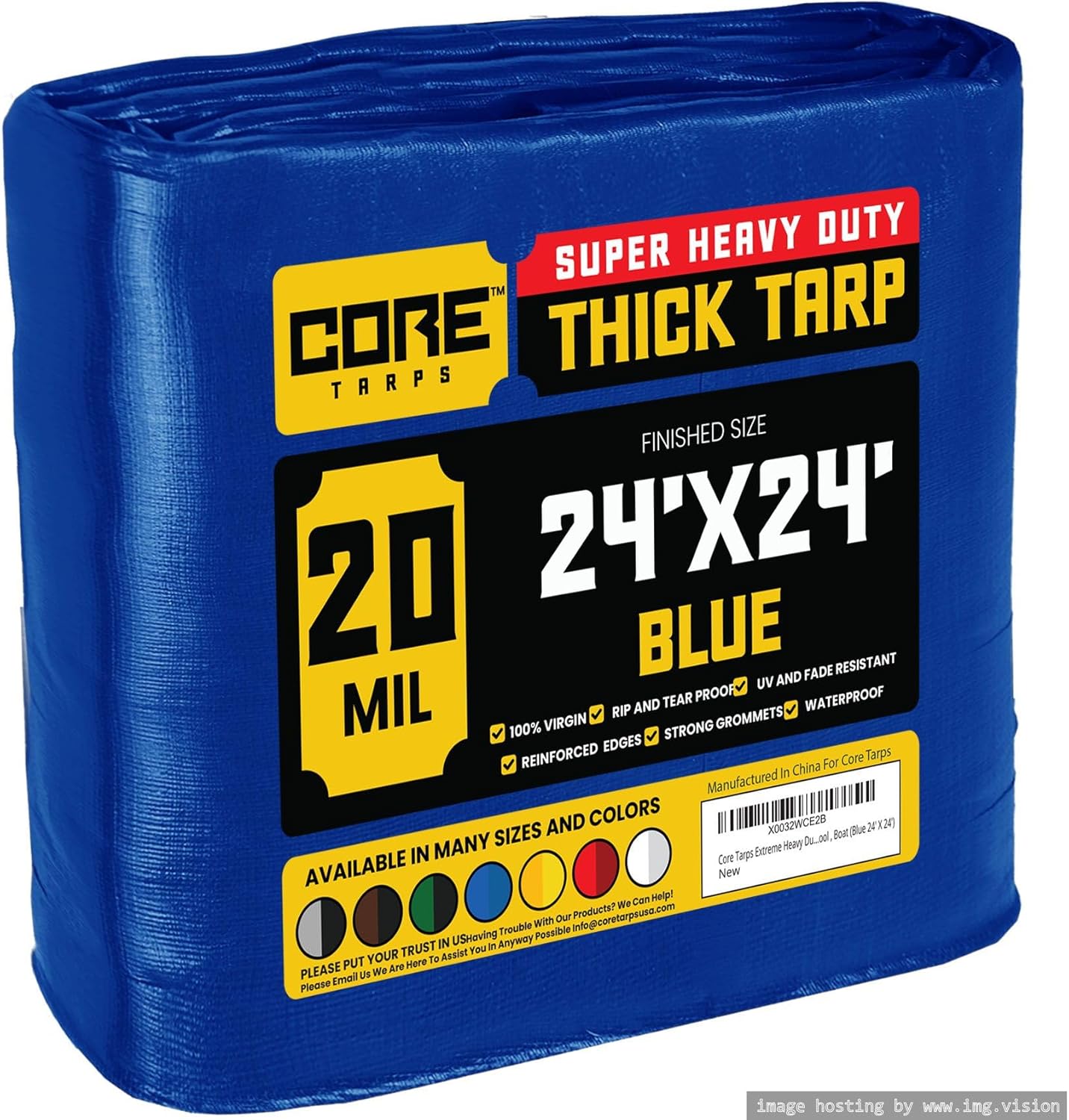 Core Tarps Heavy Duty 20 Mil Tarp Cover for All Weather Needs
