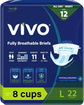 VIVO Organic Cotton Overnight Incontinence Briefs Large - Up to 12hr