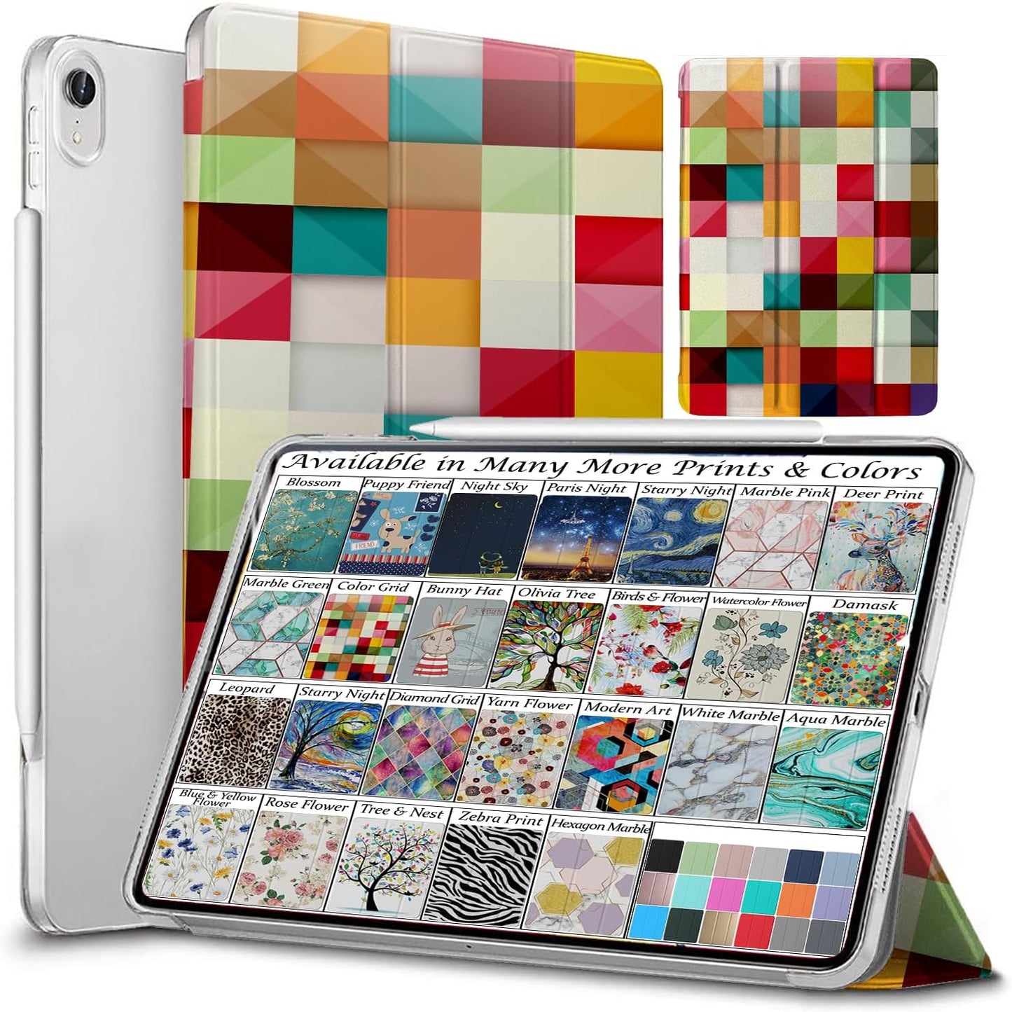 DuraSafe Cases for iPad Air 4th Gen 10.9in Cover with Grid Design