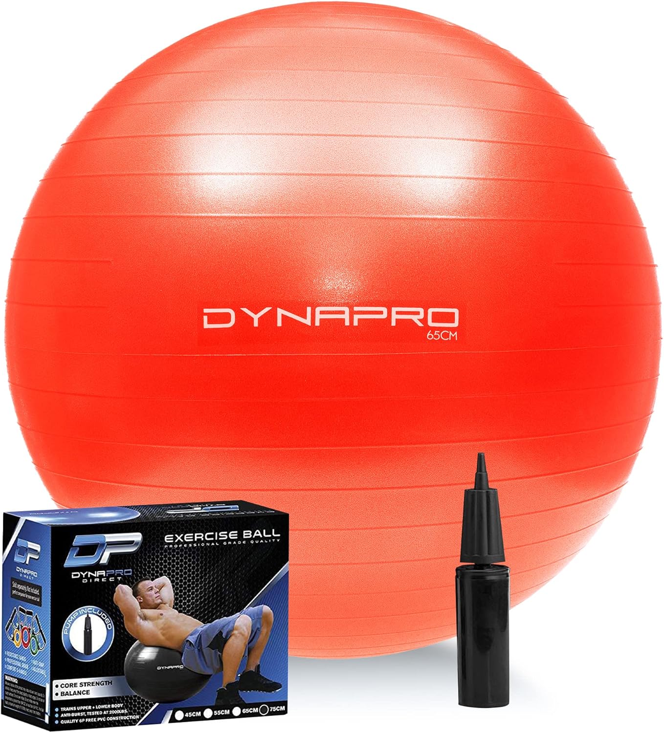 DYNAPRO Eco-Friendly Exercise Ball - 2200lbs Support
