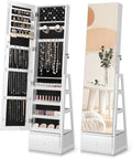 Nicetree 360Swivel Jewelry Cabinet with Full Length Mirror