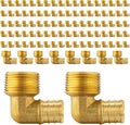 Pack of 100 EFIELD Pex 3/4 inch x 1/2 inch Brass Fittings