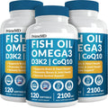 5-in-1 Fish Oil Omega 3 Fatty Supplements 2000mg - Lemon Flavor