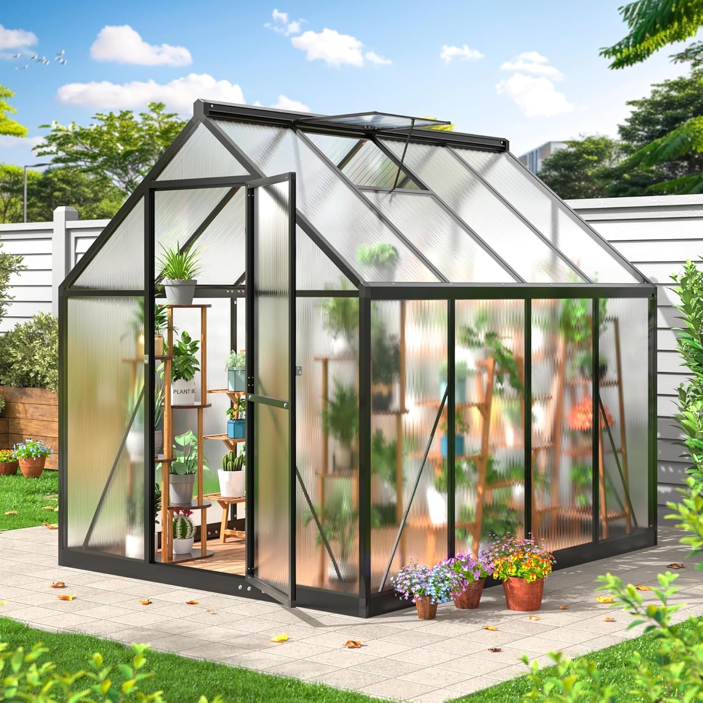 Quick Setup Polycarbonate Greenhouse for Outdoor Garden Use