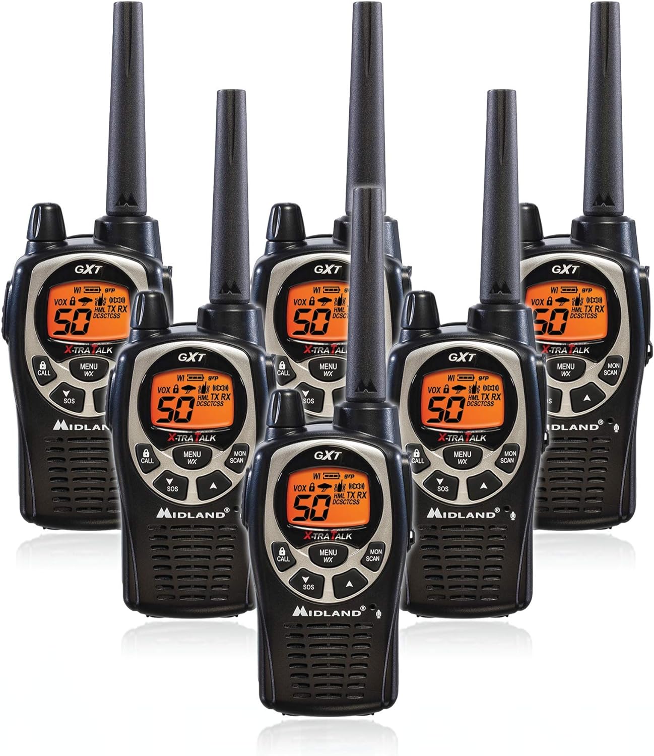 Midland GXT1000VP4 Walkie Talkie - 50 Channel GMRS Radio Pack