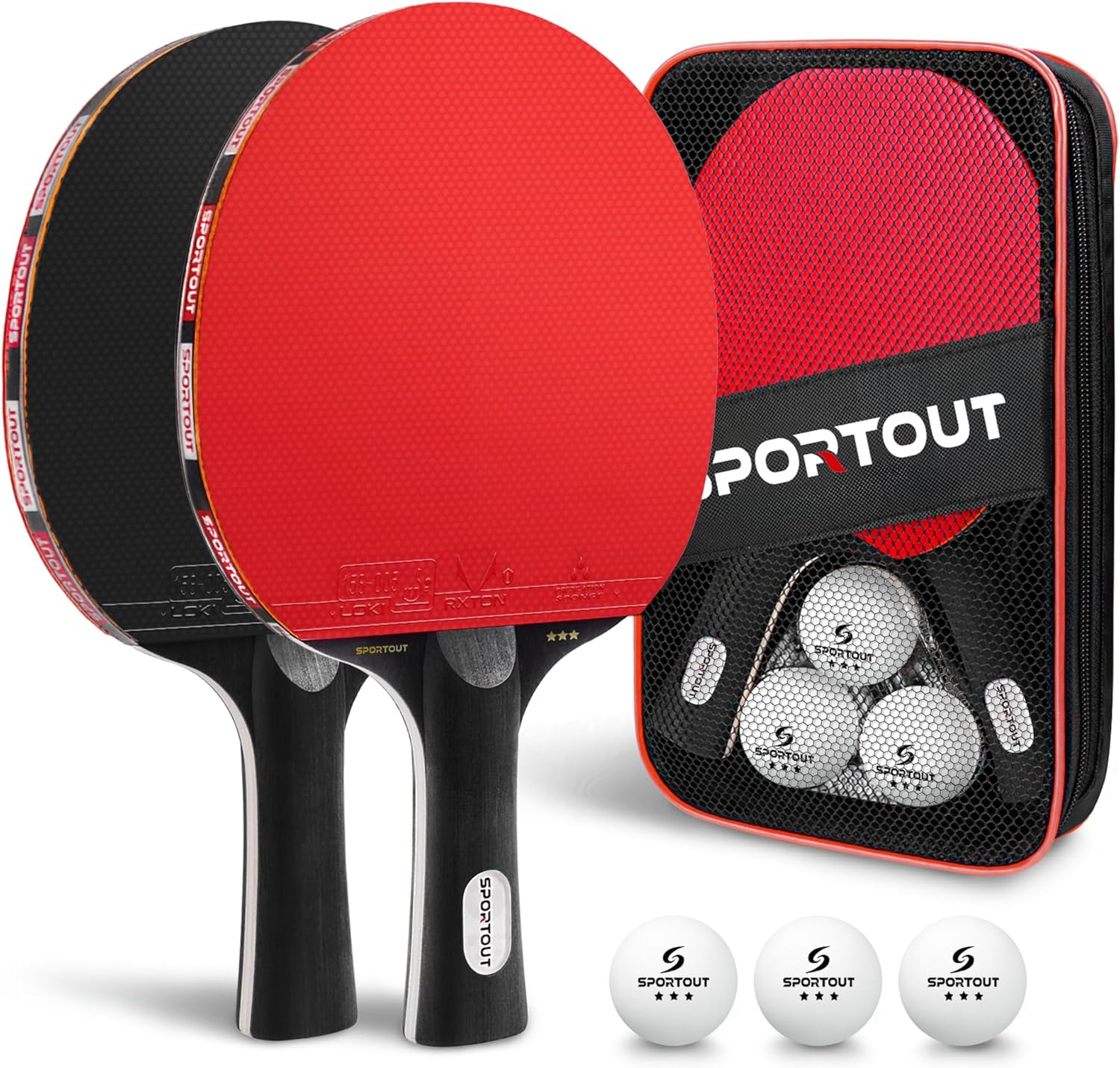 Sportout Ping Pong Paddles Set for Indoor & Outdoor Fun