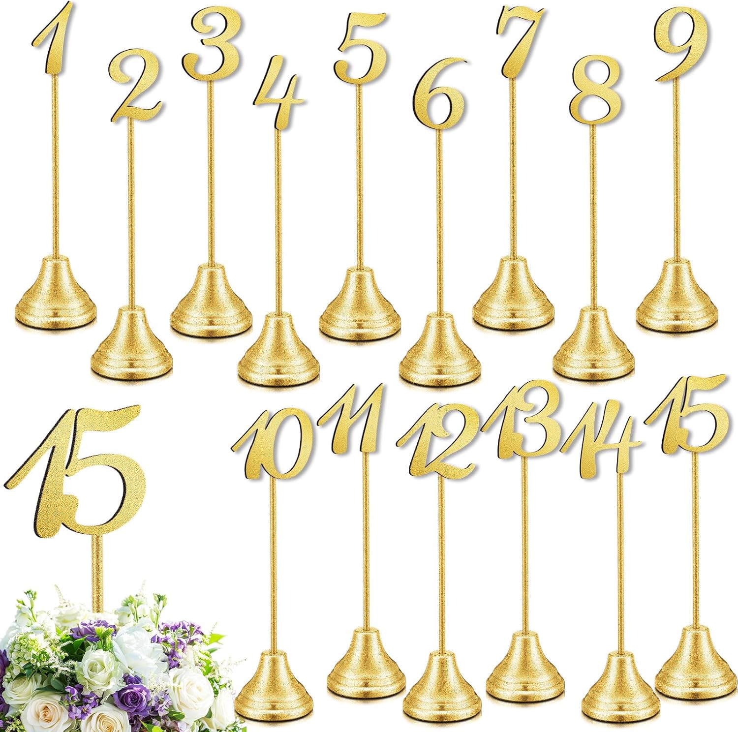 Elegant Metal Table Numbers Set for Weddings and Events