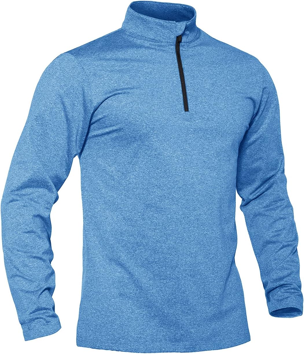 TACVASEN Men's Quarter Zip Pullover for Active Sportswear