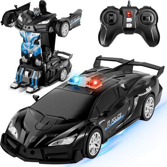 Transforming RC Police Car - One-Button Deformation & 360 Rotation by Toforo