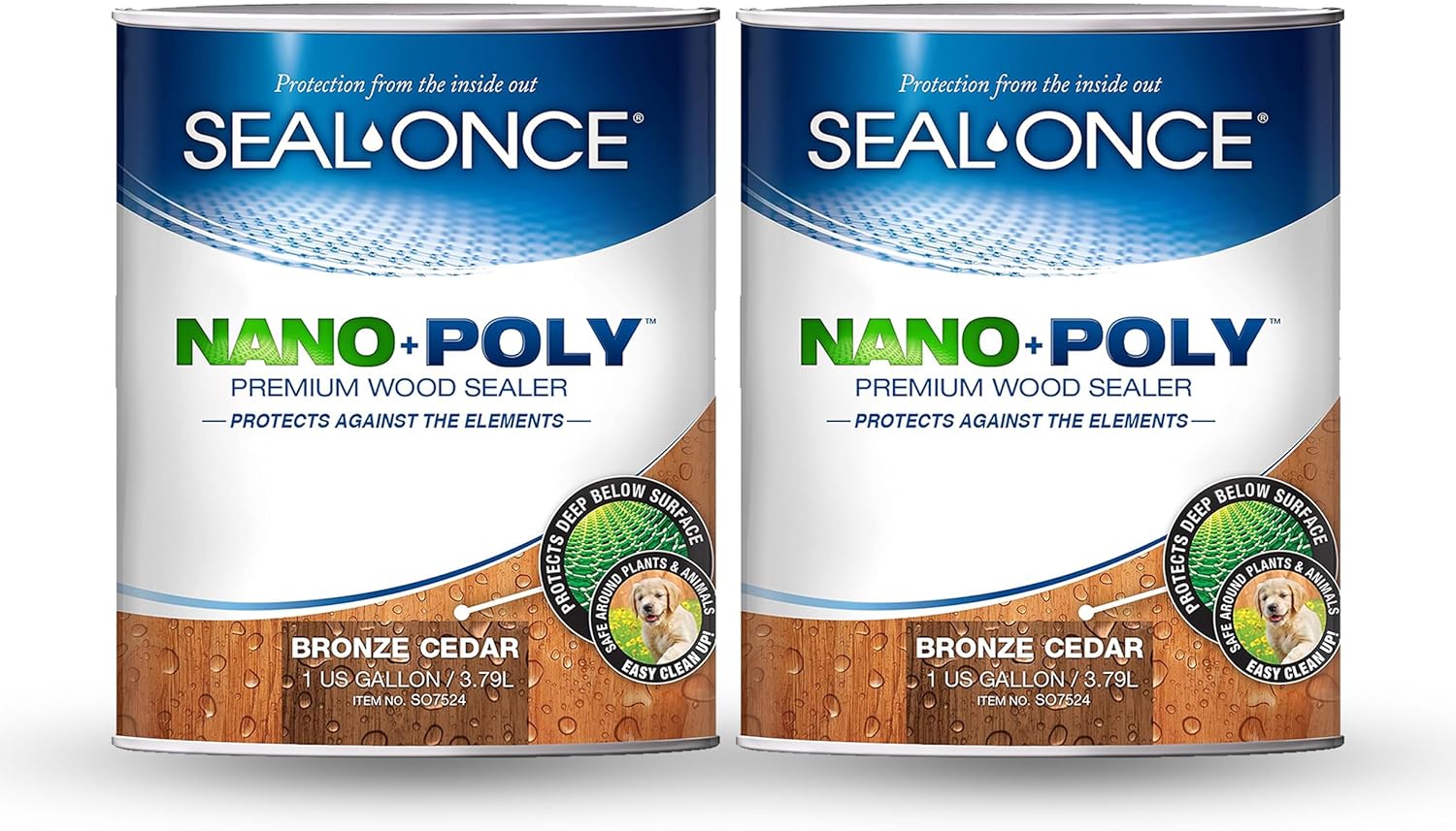 Seal-Once Nano+Poly Wood Sealer - Premium Waterproof Protection