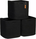 NaturalCozy Storage Cubes 11 in Cotton Rope Woven Baskets - Neat
