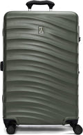 25-Inch Slate Green Hardside Checked Luggage - Lightweight Spinner