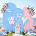 Pink and Blue Arch Backdrop Cover Set of 3 for Events