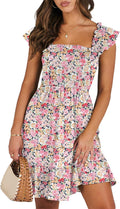 ANRABESS Women's Stylish Sleeveless Square Neck Dress for Summer