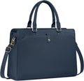 Laptop Tote Bag for Women 15.6 in Waterproof PU Leather - Large Work