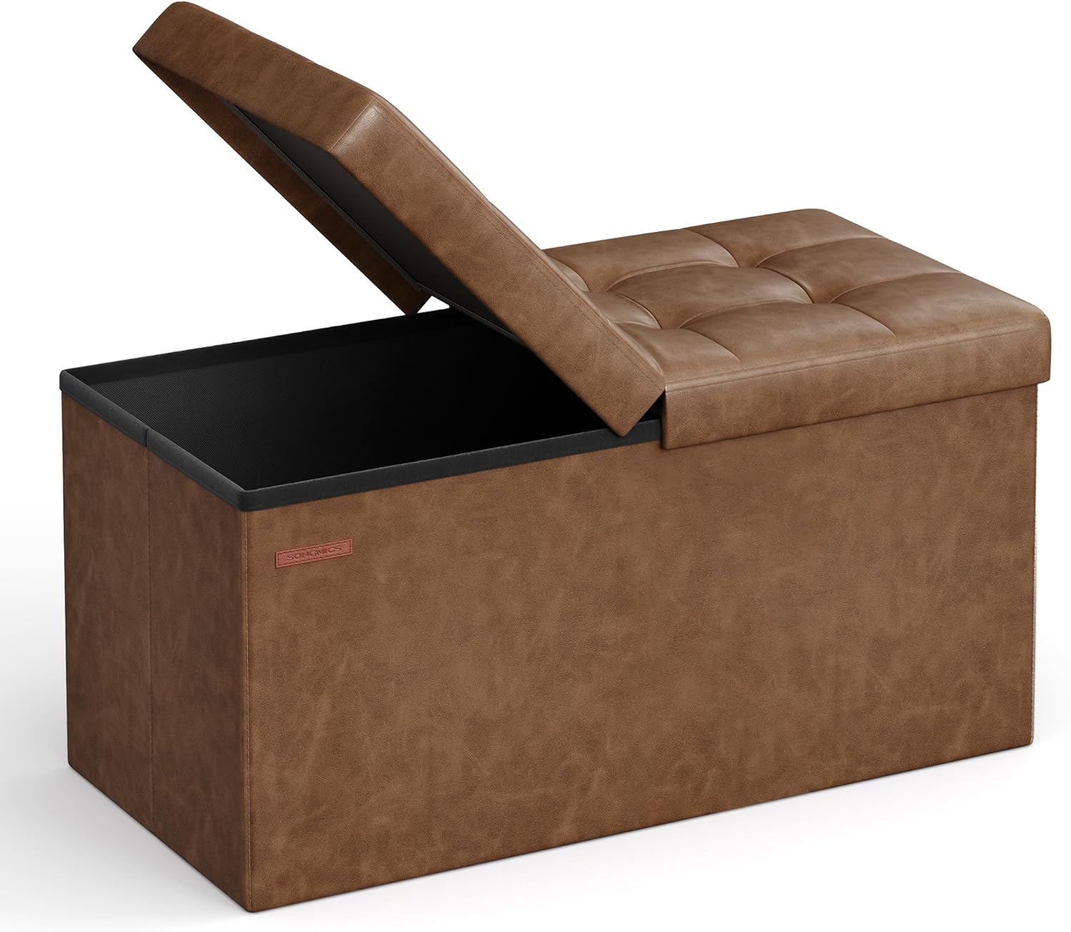 30 Inch Storage Ottoman Bench with Flipping Lid for Versatile Use