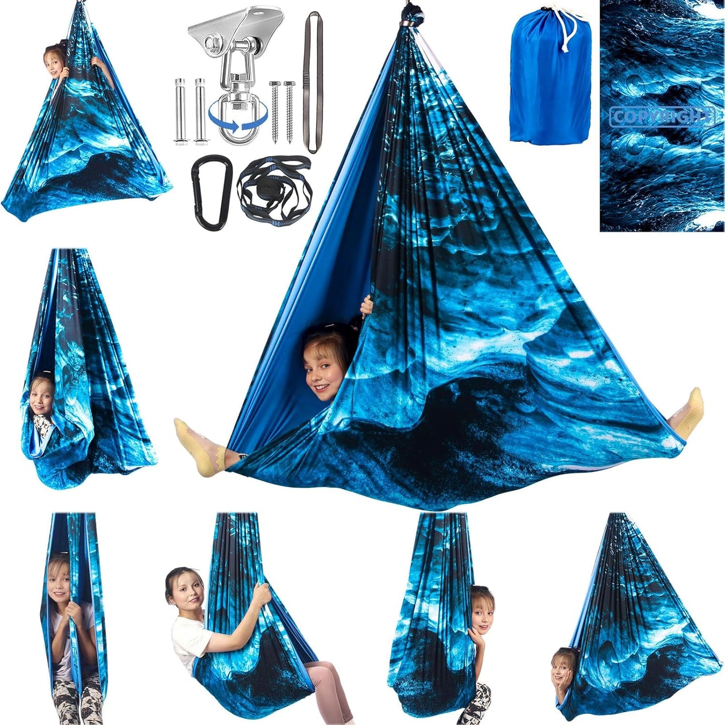 Double Layer Sensory Swing for Kids & Adults - 300lbs Capacity