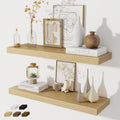 Floating Shelves for Wall 32in x 8in Set of 2 - Rustic Oak Floating