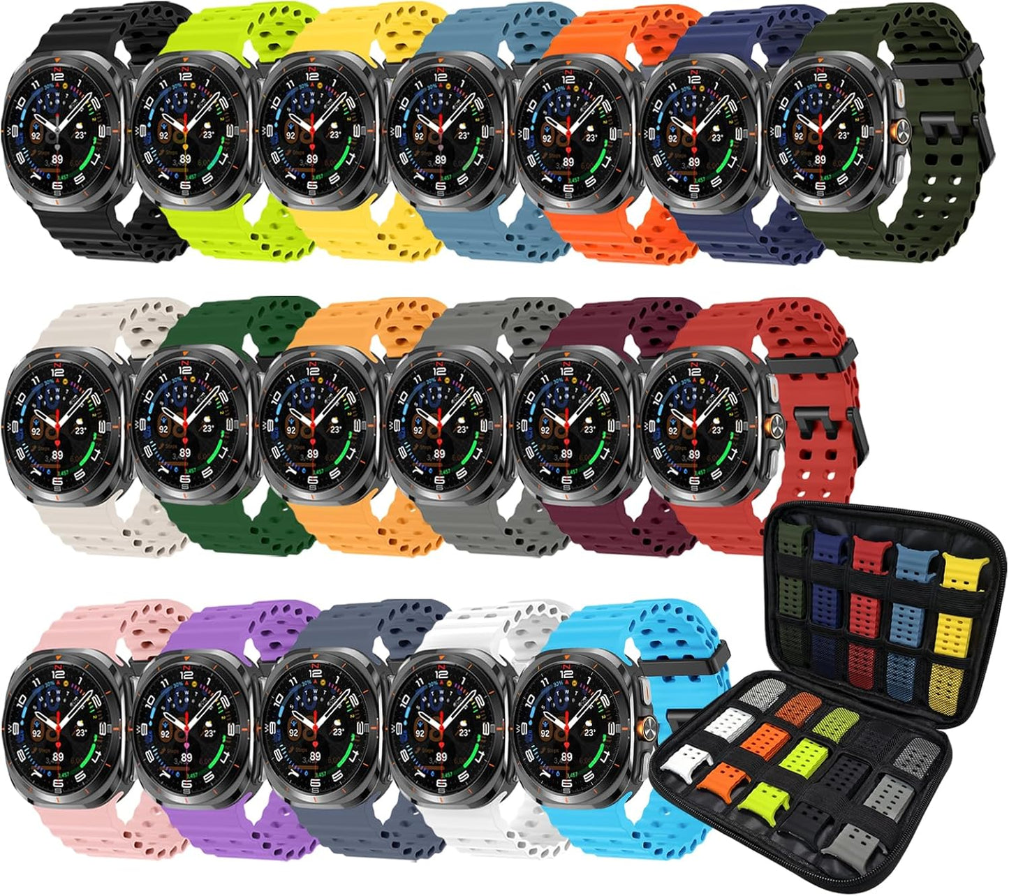 Sport Bands with Storage Case for Samsung Galaxy Watch Ultra 47mm