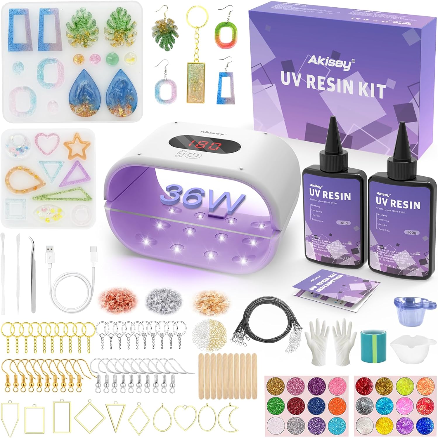 Akisey Resin Glue Jewelry Making Kit for Creative Projects