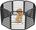 IRIS USA 34 in 8-Panel Pet Dog Puppy Playpen - Foldable Indoor/Outdoor