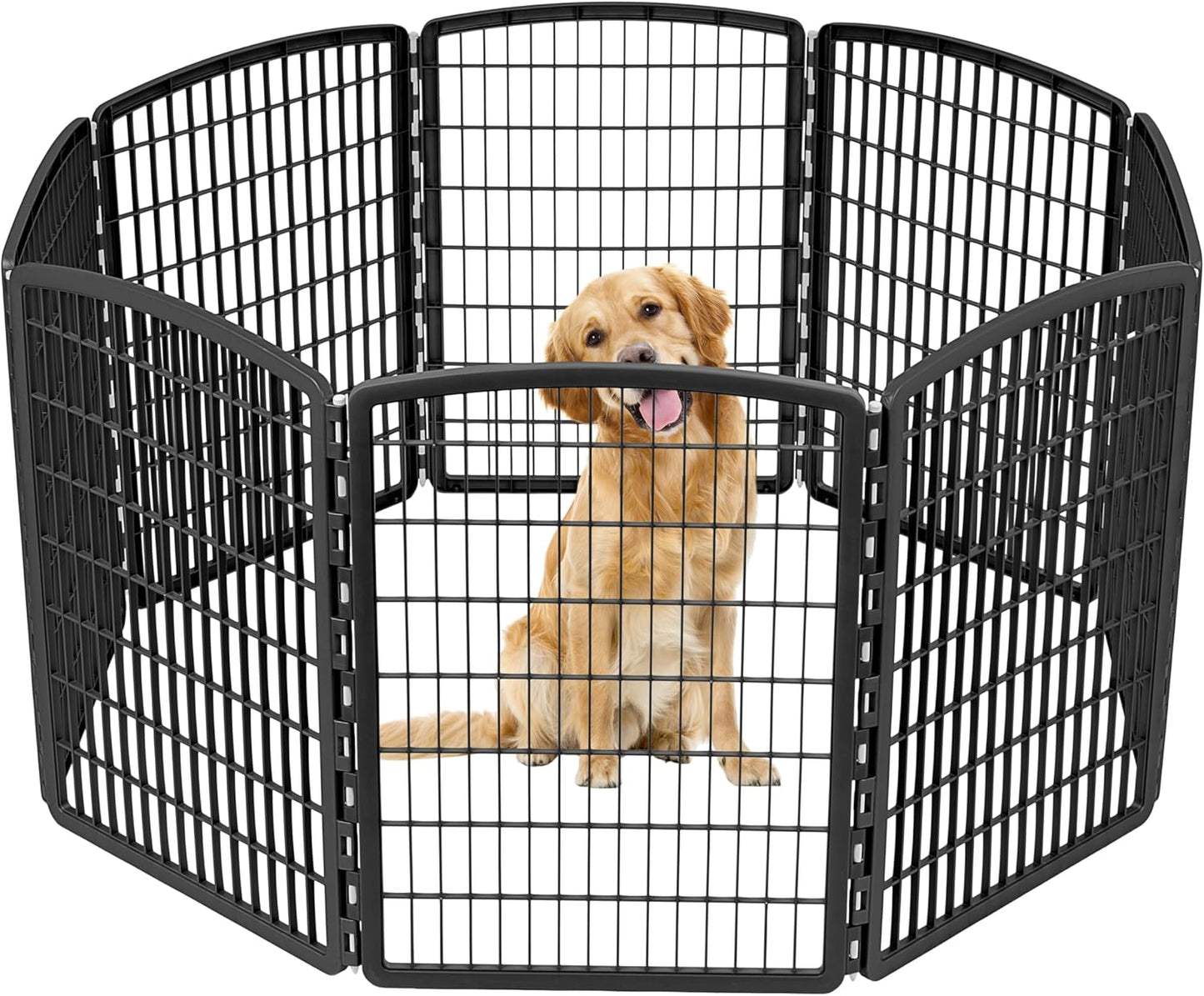 IRIS USA 34in 8-Panel Pet Playpen for Indoor and Outdoor Use