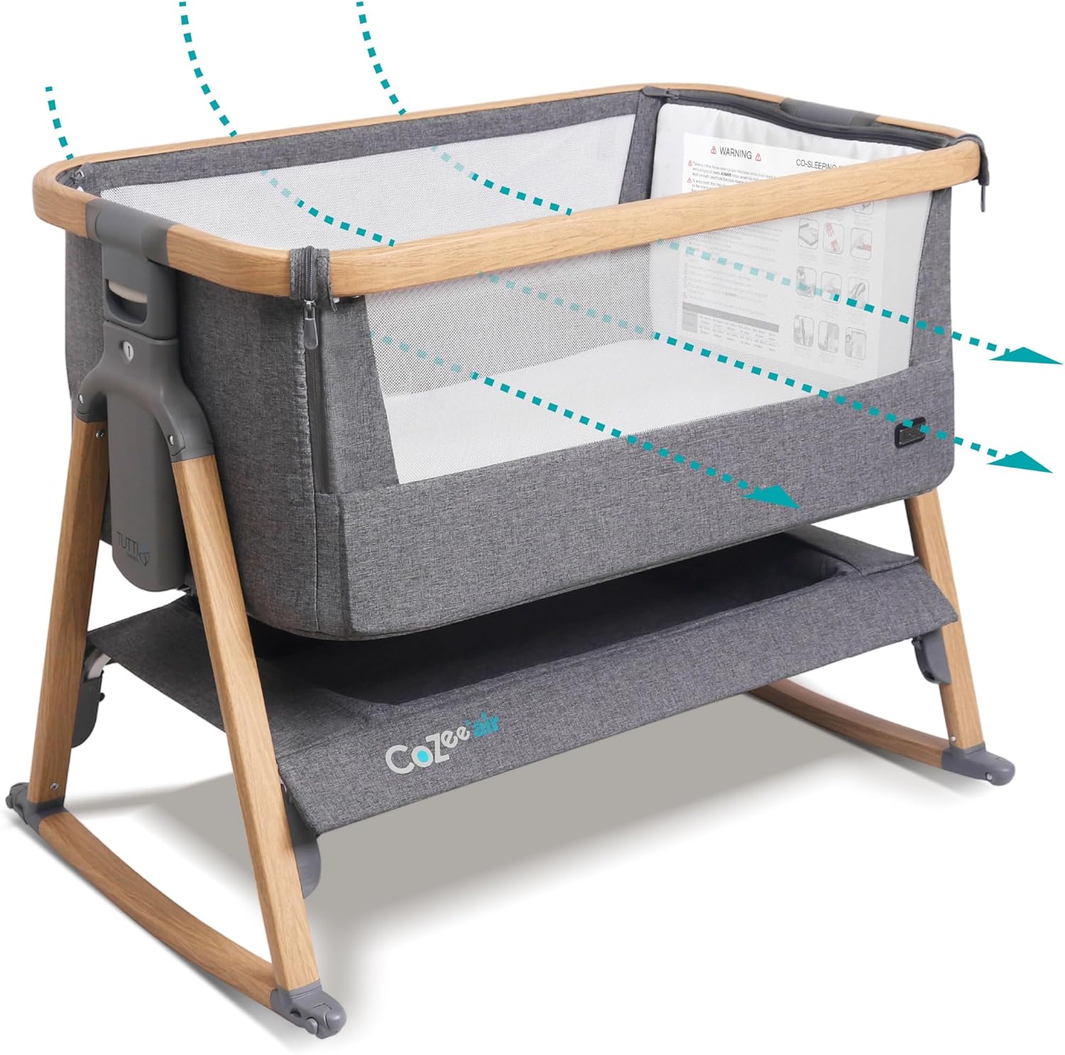 CoZee Air Baby Bassinet & Bedside Sleeper for Safe Sleep