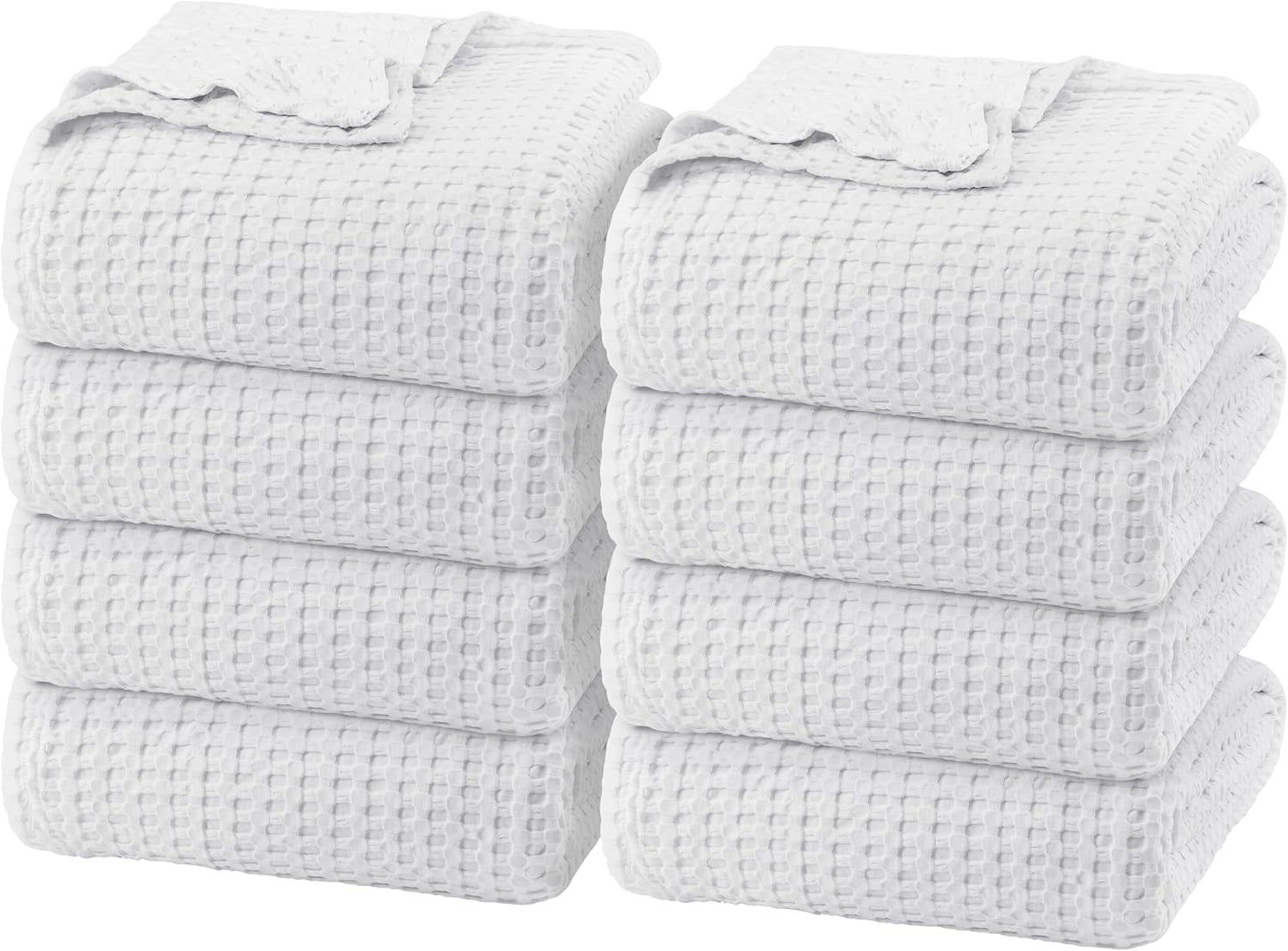 Utopia Bedding White Cotton Waffle Blanket for All Seasons