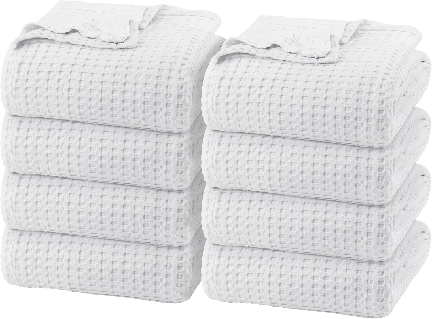 Utopia Bedding White Cotton Waffle Blanket for All Seasons