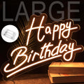 Large Happy Birthday Neon Sign for Parties & Celebrations