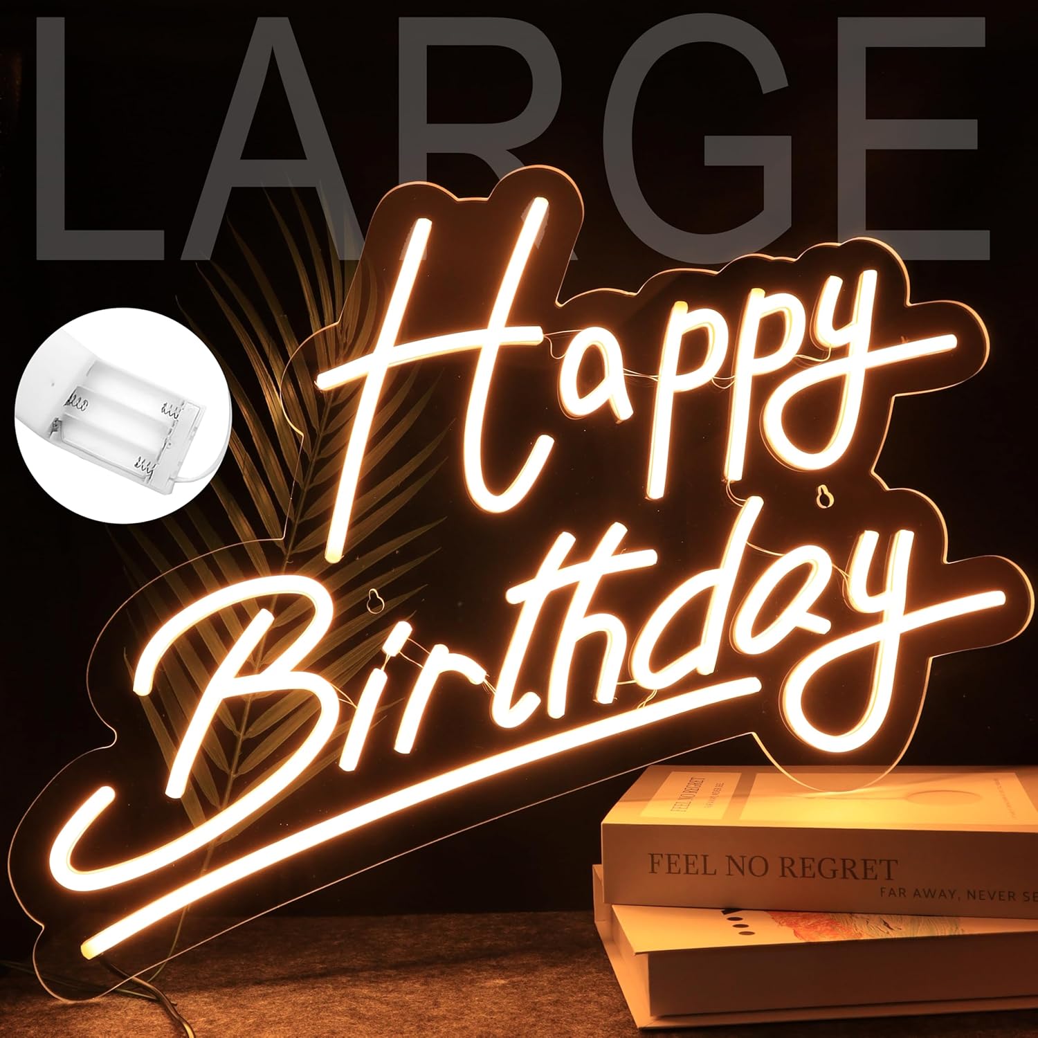 Large Happy Birthday Neon Sign for Parties & Celebrations