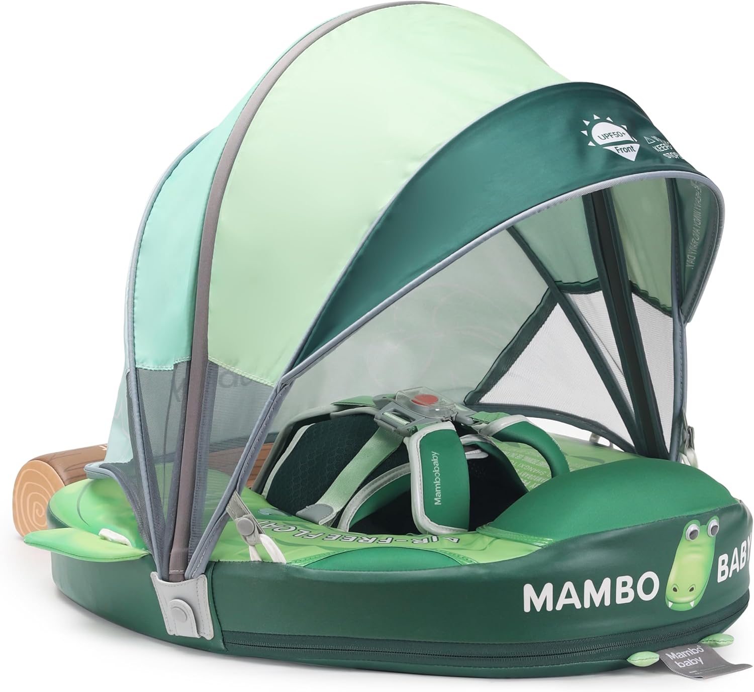 Mambobaby Float Add Tail Baby Swim Float with Canopy for Infants