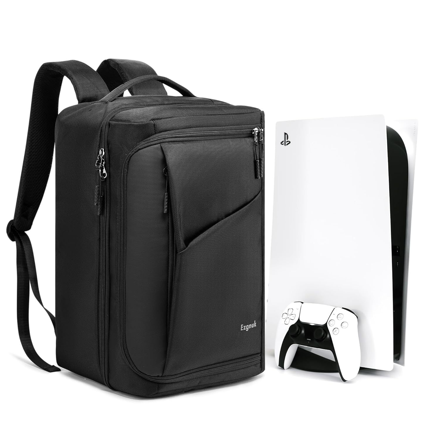 Ezgnuk Game Backpack for PS5 Console - Large Capacity Travel Case