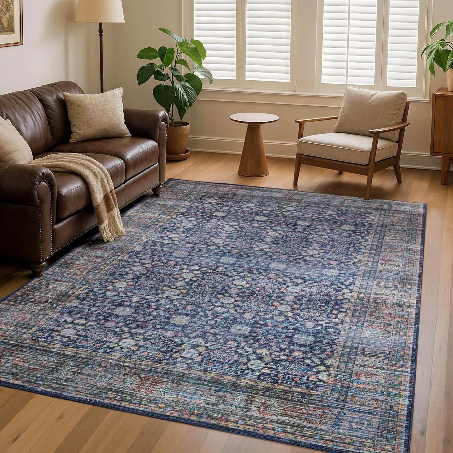 6x9 Vintage Area Rug for Living Room and Bedroom Decor