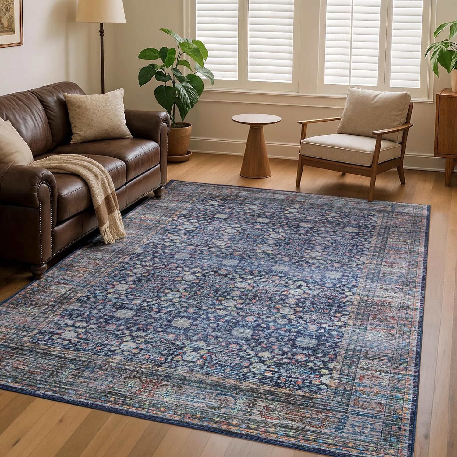 6x9 Vintage Area Rug for Living Room and Bedroom Decor