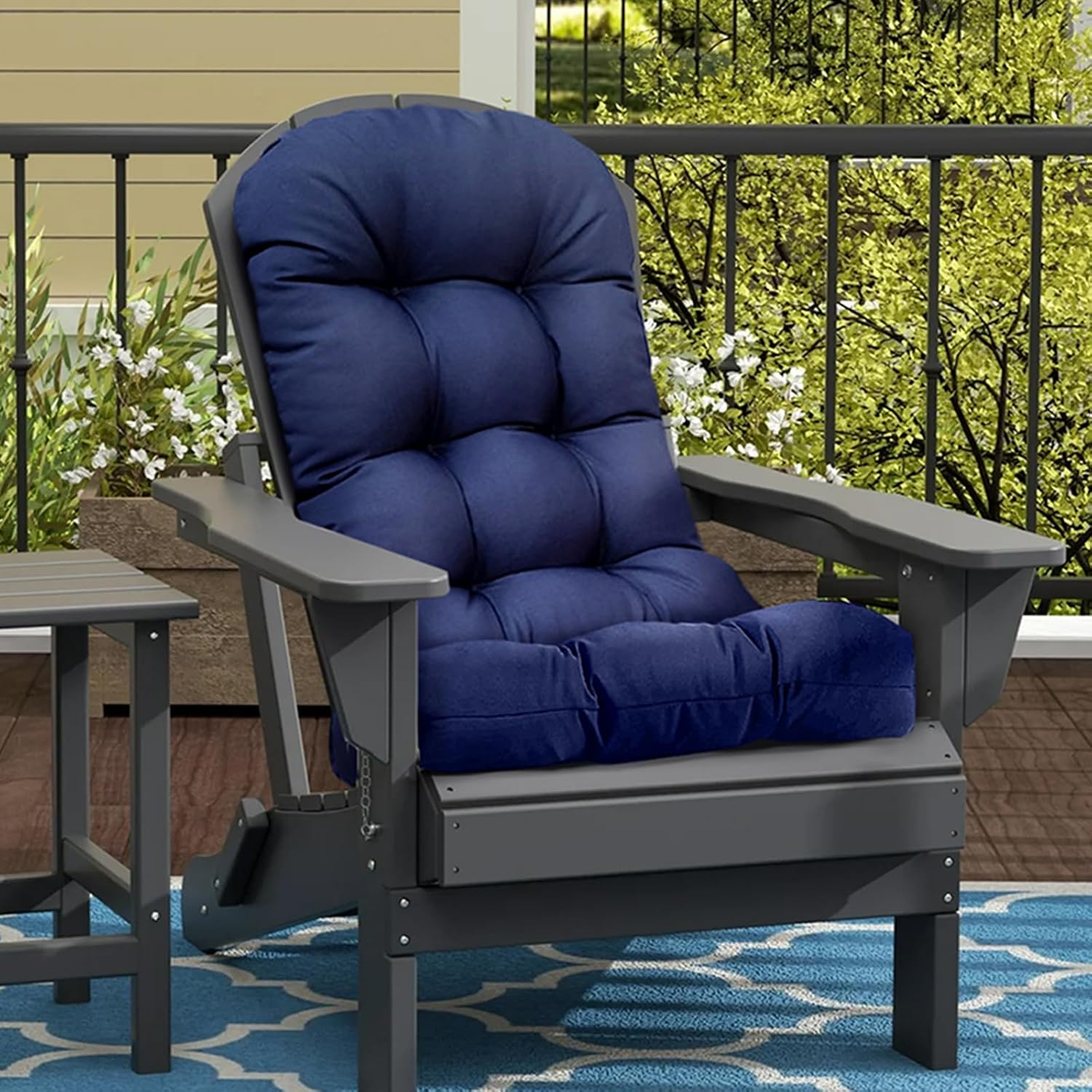 Adirondack Chair Cushions Navy Blue for High Back Rocking Chairs