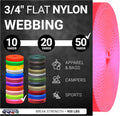 3/4 in Heavy Duty Nylon Webbing Strap Roll - Strong, Soft