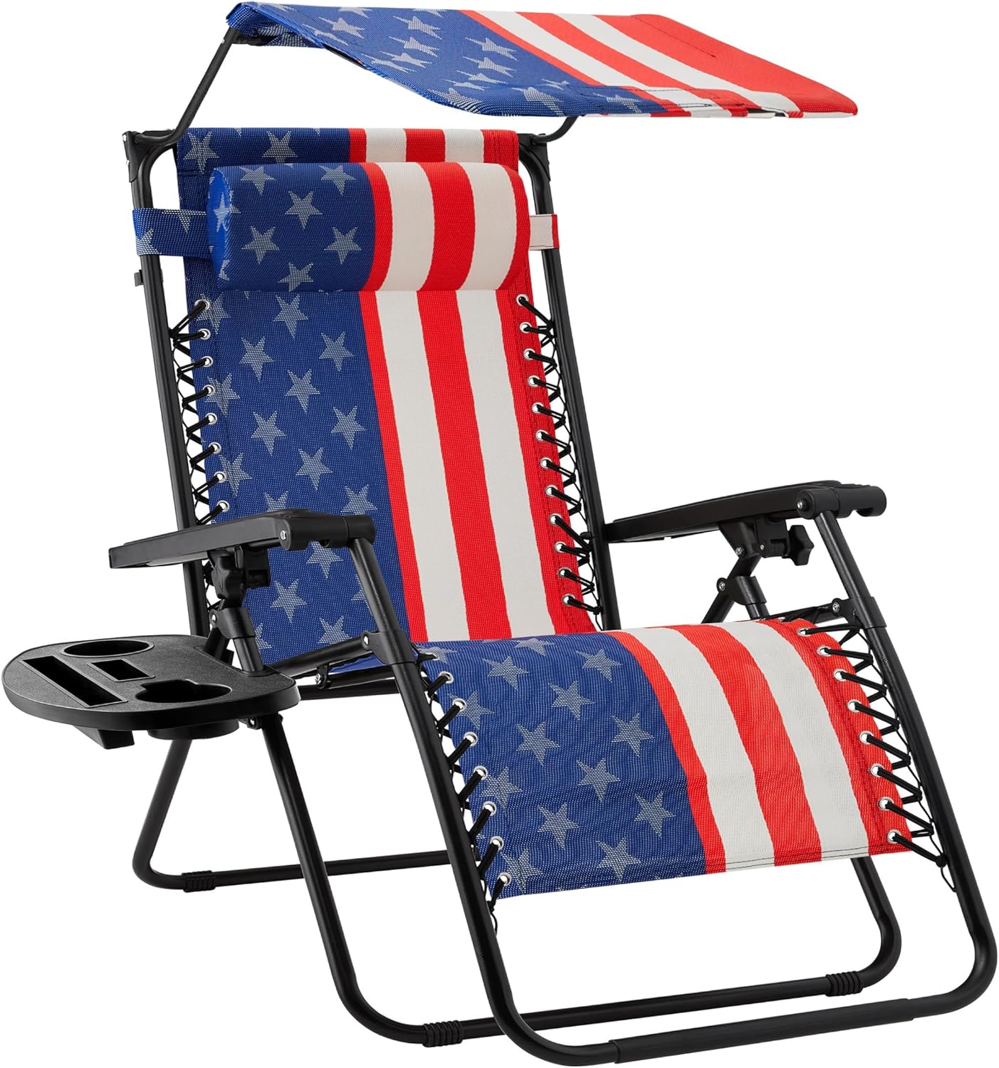 Folding Zero Gravity Outdoor Recliner Lounge Chair with Canopy