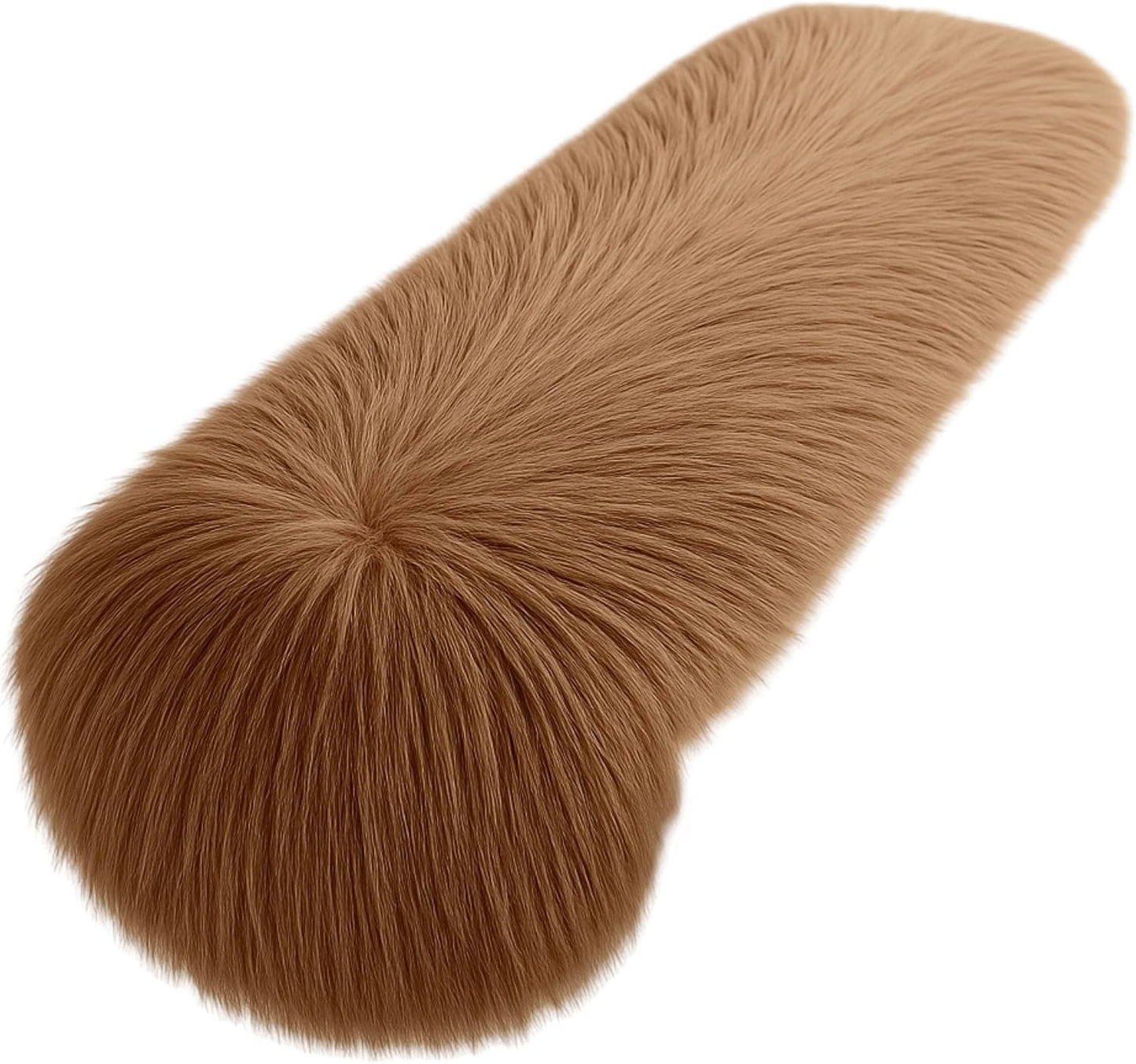 FabricLA Mocha Mousse Table Runner - Luxurious Faux Fur Decor