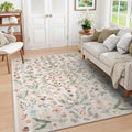 Lahome Insect Botanical Washable 6x9 Area Rug for Cozy Spaces