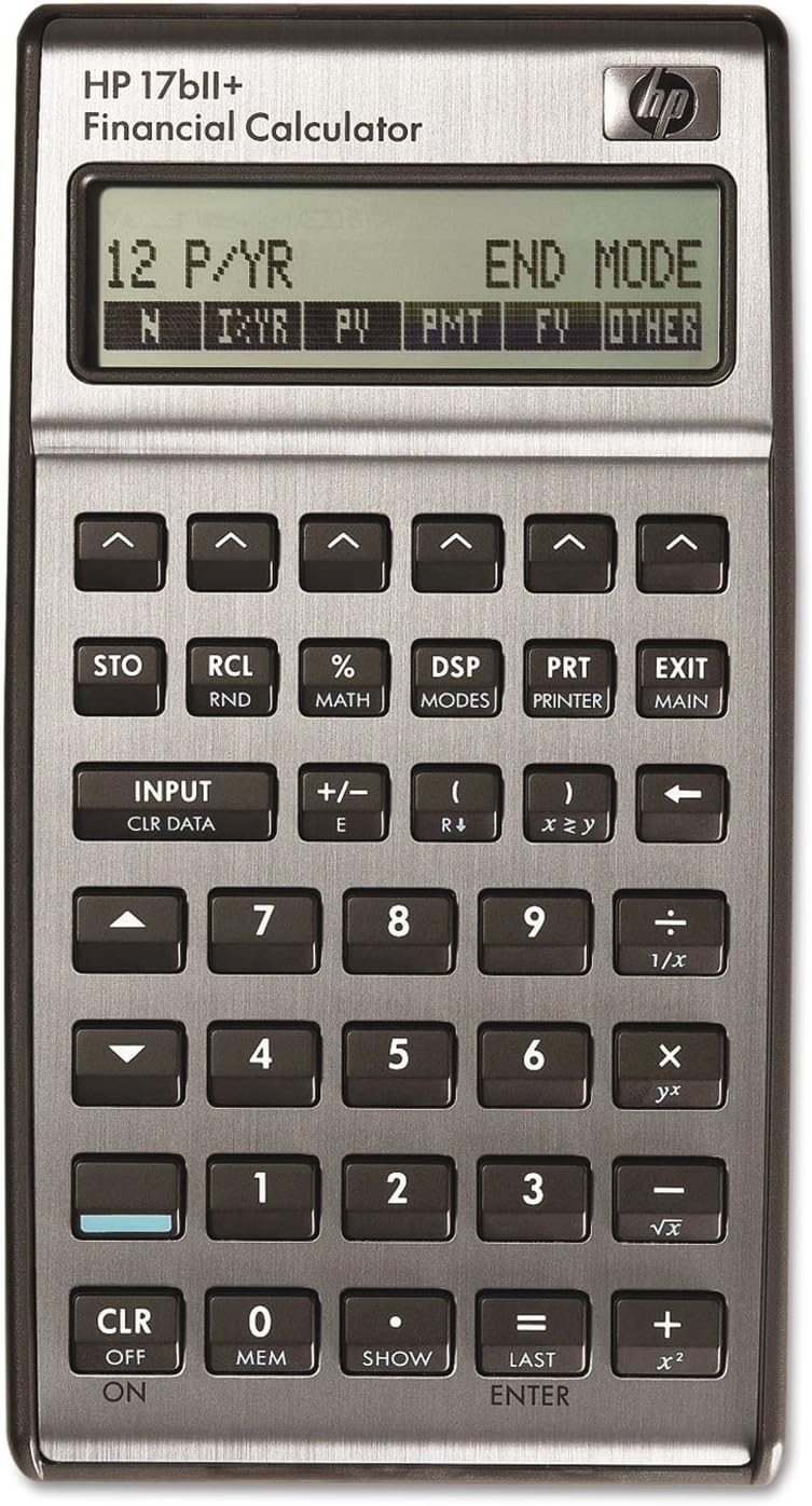 HP 17Bii+ Financial Calculator with 22-Digit LCD Screen