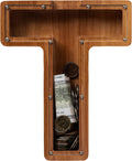 ladenk 12 Inch Extra Large Wooden Kids Letter Piggy Bank - More