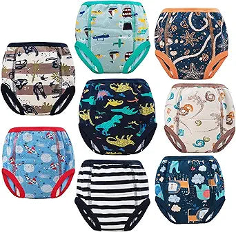 MooMoo Baby Potty Training Pants for Toddlers - 8 Pack Set